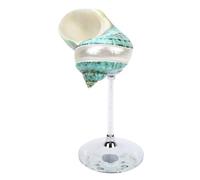 AUNMAS Conch Shell Wine Glass, Shell Plastic Unique Creative Decorative Martini Goblet Wine Cup for Birthday Wedding Beach Anniversary Party Bar Home Gathering (Green)