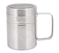 AUNMAS Condiment Jar, Stainless Steel Seasoning Spice Jar Food Service Pepper Power Dredge Chocolate Shaker Sugar Salt Condiment Bottle with Handle