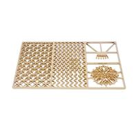 AUNMAS Copper Ice Cube Stamp Plate, Stylish Clear Ice Cube Design Tray Cocktail & Bourbon Ice Stamps in 5 Seconds for Bars, Home Gatherings, Parties (C04)