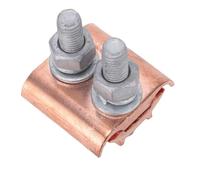 AUNMAS Copper Parallel Groove Terminal M10 High Conductivity Cable Connector with Heat Treated Extruded Copper for Electric Power Industry Mining Cable