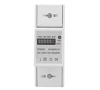 AUNMAS Digital Single Phase KWH Meter 20A DIN Rail Mounted Energy Meter with 5+1 Digit Step Motor Impulse Register for Active Energy Consumption Measurement