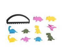 AUNMAS Dinosaur Stacking Toys Plastic Dinosaur Building Blocks Toy for Kids 3-5 with Color Sorting Matching Game to Enhance Fine Motor Skills Hand Eye Coordination
