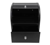 AUNMAS Double Layer Bread Box, Durable Carbon Steel Construction, Large Capacity Storage For Kitchen Counter, Pantry Or Entryway Organization, Black