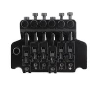 AUNMAS Double Rocking Tremolo Bridge System Metal Guitar Vibrato Device with Neck Lock and Premium Springs 3 Springs Bridge Stabilizer for Electric Guitar Players Repair (Black)