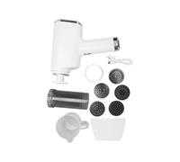 AUNMAS Electric Pasta Maker Machine, Rechargeable Cordless Noodle Maker with 5 Attachments for Homemade Pasta, Ideal for Kitchen Use (White)