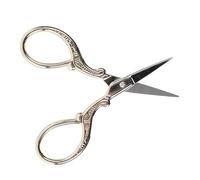 AUNMAS Embroidery Scissors Set Stainless Steel Detail Shears with PU Leather Protector Small Fabric Cutting Scissor for Cross Stitch Knitting Needlework Crafters (Golden Phoenix)