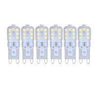 AUNMAS Energy Saving G9 Bulb Dimmable Eye Protection 14 LEDs 3W Light Bulb Stable No Flicker NoLong Service Life Bulb for Chandelier Table Lamp (White Lighting 220V)