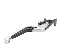 AUNMAS Folding Brake Levers CNC Aluminum Adjustable 6 Angle Brake Handles Anodized Foldable Design for Riders for C125 Super Cub CT125 Cub DAX125 ST125 (Silver)