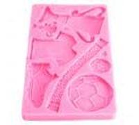 AUNMAS Football Trophy Silicone Fondant Molds, Silicone Pink Baking Mold Clothes Shoes Cake Chocolate Mould DIY Baking Mold Cake Decorating Mould for Chocolate Pudding, Candy