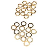 AUNMAS Guitar Nut Washer Kit Metal M9 Female Thread Potentiometer Nuts and Washers 14 Nuts 14 Washers 0.75mm Pitch for Electric Guitar Bass Jack Socket Repair (Gold)