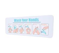 AUNMAS Hand Wash Sign Sticker, Adhesive Wash Your Hands Safety Poster Water Proof Easy Peel Stick Label for Home School Office Public Spaces