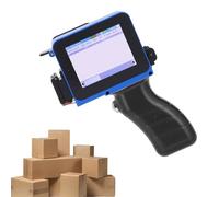 AUNMAS Handheld Inkjet Printer, Detachable Handle Barcodes Dates Text 42ml Ink Cartridge Portable Inkjet Printer for Industrial Food Packaging