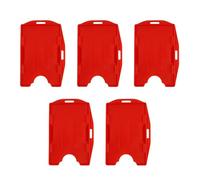 AUNMAS ID Badge Holder, Hard Horizontal and Vertical PP Card Case Protector with Dual Independent Slots for Office School ID Credit Cards Proximity Key Cards Driver Licenses Passes (5PCS)