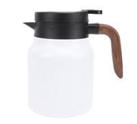 AUNMAS Insulated Coffee Carafe, Stainless Steel Vacuum Coffee Pot with Tea Infuser Beverage Dispenser for Milk Juice Iced Drink (White)