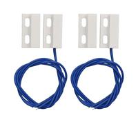 AUNMAS Magnetic Door Switch Recessed Sensor, ABS Normally Closed Door Magnetic Sensor AC220V 10 to 20mm Detection, 2 Pairs for Home Security Alarm Window Access Control (White)