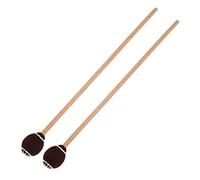 AUNMAS Marimba Mallets 1 Pair Wool Wrapped Percussion Mallets with Maple Handle 43 X 3 X 3cm Spherical Head for Xylophone Glockenspiel Practice Students Beginners (brown wood pole)