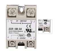 AUNMAS Module with Low Noise to Solid Intoxication in Solid Condition for the Power Supply App, Plastic Individual Phases Relay for Computers and Industrial Use (SSR-100DA)