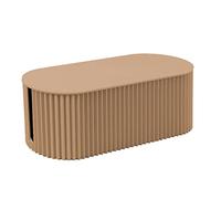 AUNMAS Nordic Plug Board Storage Box Plastic Cable Wire Organizer Case 30 X 13 X 11 Cm with Protective Cover for Desktop Router Socket Cable Management Home Office (Khaki Small Size)