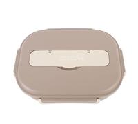 AUNMAS Portable Stainless Steel Lunch Box, 1500ml Reusable Multi Compartments Food Storage Container with Soup Bowl Spoon Chopsticks Insulated Bag for Work School Picnics (Brown)