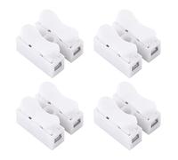 AUNMAS Quick Wire Connector 5A, 2 Pin Push-In Terminal Block | Flame Retardant Polypropylene Shell, Steel Spring Clamp with Copper , for Lighting and Household Appliances Wiring