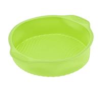 AUNMAS Round Silicone Cake Mold Pan, 9 Inch Inner Diameter Non Stick Silicone Big Bread Baking Pan Liner for Home Kitchen Bakery, Layer Cake, Cheese Cake, Rainbow Cake, Chiffon Cake(Green)