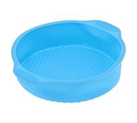 AUNMAS Round Silicone Cake Mold Pan, 9 Inch Non-Stick Silicone Big Bread Baking Pan Liner for Home Kitchen Bakery, Layer Cake, Cheese Cake, Rainbow Cake, Chiffon Cake, Blue/Orange/Purple/Green(Blue)