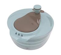AUNMAS Salad Spinner, Plastic Lettuce Spinner Vegetable Dryer with Rotatable Handle, Quick Mixing and Fast Water Removal, Manual Fruit Washer for Kitchen Home Cooks (Blue)