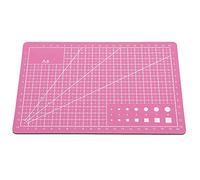 AUNMAS Self Healing Cutting Mat A5 PVC Craft Board 8.3 X 5.8 Inch Portable Work Surface for Sewing Quilting DIY Cutter Fabric Scrapbooking Art (Pink)