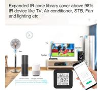 AUNMAS Smart WiFi Digital Thermometer Hygrometer with Infrared Remote Control for Air Conditioning Systems, Energy Savings and Robust, for the Use of Home Office