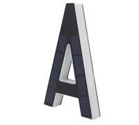 AUNMAS Solar Lighted House Number 9 Inch LED Illuminated Address Sign Letter A with Automatic Light Sensing for Home Hotel Shop Wall