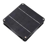 AUNMAS Solar Panel Powered Exhaust Fan Kit, Lightweight ABS with 20W Energy Saving Efficiency for Greenhouse and Camping Use (Black)