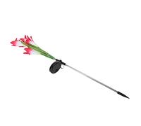 AUNMAS Solar Powered Flower Lights, LED Solar Landscape Decorative, 8H Illuminated Bloom, IP55 Waterproof, for Garden Lawn Walkway Backyard, Multi Color Pack of 2