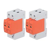 AUNMAS SPD Protective Device 2P AC 420V Voltage Arrester, PC Housing Rail Mount Protector with Visual Window, Anti Crack Buckle, for Home Circuit and Electrical Maintenance (Imax: 20kA)