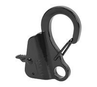 AUNMAS Stainless Steel Adjustable Sliding Boat Anchor Hook, Knotless Rope Holder for 3/8 Inch Lines (Black)