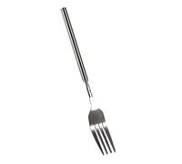 AUNMAS Stainless Steel Dinner Fork, 22~64cm / 8.7~25.1in Adjustable BBQ Long Handle Fork Telescopic Extendable Dinner Fruit Dessert Fork for BBQ Dinner Dessert Sausages