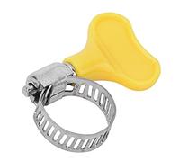 AUNMAS Stainless Steel Hose Clamp Set, Adjustable Pipe Clamp with Plastic Handle, Smooth Interior, 10 Pcs 6mm to 29mm for Plumbing Marine Automotive Hose Tube (9-16mm)
