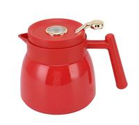 AUNMAS Stainless Steel Insulated Tea Pot, Anti Slip Design Multi Beverage Thermal Carafe for Coffee Tea Milk Juice (Red)