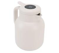 AUNMAS Stainless Steel Insulated Tea Pot with Proof Lid Fine Mesh Infuser Vacuum Thermal Teapot 1500ml Capacity for Tea Coffee Milk (White)