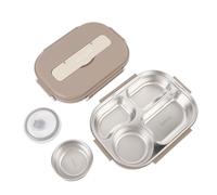 AUNMAS Stainless Steel Lunch Box, Leakproof Food Container, Microwave Safe, Multi-Compartment Design, Lightweight and Portable, 1500ml Set with Utensils for School, Work, Travel