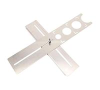 AUNMAS Stainless Steel Tile Locator Ruler, Adjustable Tile Hole Punch, Multi-functional Wall Marking Tool for Ceramic Cutting - 40.0 cm