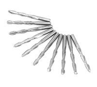 AUNMAS Tungsten Steel Spiral Router Bits 2 Flute CNC End Mill Set 10pcs 3.175mm Shank 22mm Cutting Length for Wood Engraving Slot Milling Hole Processing and Board Trimming