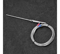 AUNMAS Type K Thermocouple Temperature Sensor Probe, M8 Thread Wire Probe 150mm, 32 to 752°F Fast Response 5mm Tip with Terminal Connectors for Industrial Temperature Measurement (#3)