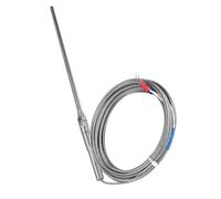 AUNMAS Type K Thermocouple Temperature Sensor Probe, M8 Thread Wire Probe 150mm, 32 to 752°F Fast Response 5mm Tip with Terminal Connectors for Industrial Temperature Measurement (#4)
