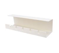 AUNMAS Under Desk Cable Tray Cable Organizer with Large Capacity Dual Mounting Methods Ventilated Design for Office Home Desk Storage (White)