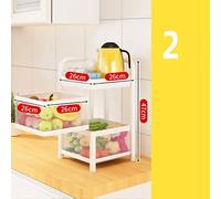 AUNMAS Vaices Made of Vegetables with Stable Metal Shelf Rotation with High Loading Wheels with Removable Memory for the Living Room in the Bedroom (Square white two-layer)