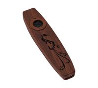 AUNMAS Wood Kazoo, Walnut Wood Construction, Case and Membranes | Direct Mouthpiece Blowing, Five Spare Membranes, Lanyard Carrying Strap, Home Travel Practice Group Sessions