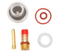 AUNMAS WP Welding Torch Kit, WP Torch Gas Lens Copper Collet Body Transparent Glass Cup Silicone Rings Rubber Washers Set for WP-17/18/26 (2.4mm)