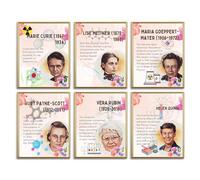 AUNMER Famous Scientists Motivational Wall Art for Classroom Must Have Decor,Celebrity Inspirational Posters & Prints for School Office Classroom Bulletin Board Playroom Decor