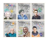 AUNMER Famous Scientists Motivational Wall Art Posters for Classroom Must Have Decor,Celebrity Inspirational Posters Prints for School Office Classroom Bulletin Board Decor