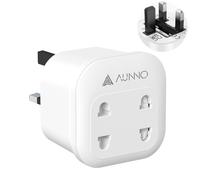 AUNNO Double Shaver Plug Adaptor UK, 2500W 2 Way P